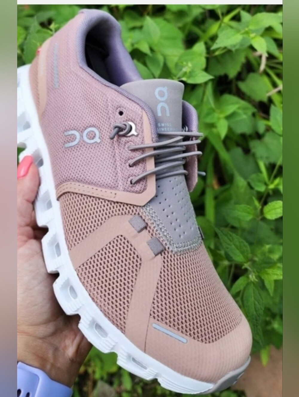 Sz 10.5 - Women's ON CLOUD 5 Rosebrown/Fog - Picture 5 of 8
